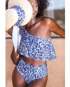 Bas de maillot de bain Ravello chrakra beige et bleu