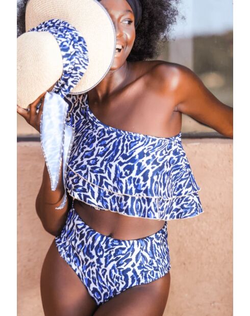 Bas de maillot de bain Ravello chrakra beige et bleu