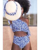 Bas de maillot de bain Ravello chrakra beige et bleu