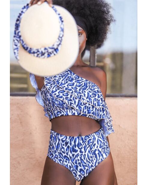 Bas de maillot de bain Ravello chrakra beige et bleu