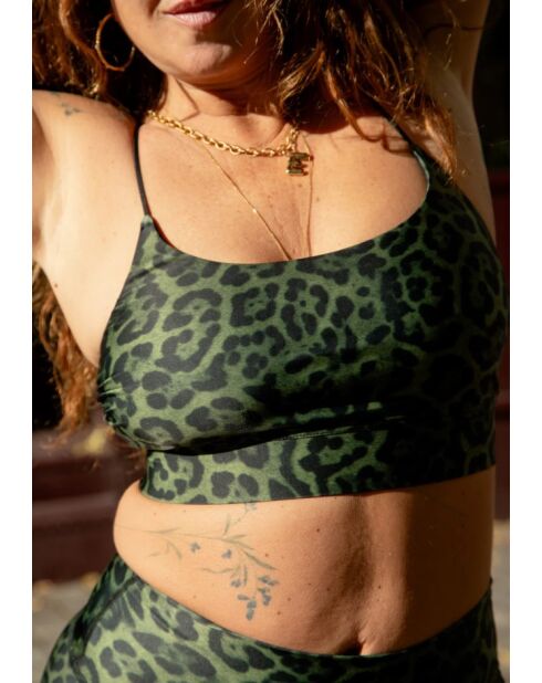 Sujetador caqui Mona leopard