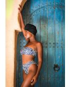 Bas de maillot de bain Praiano chrakra beige et bleu