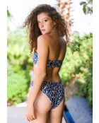 Bas de maillot de bain Praiano chrakra beige et bleu