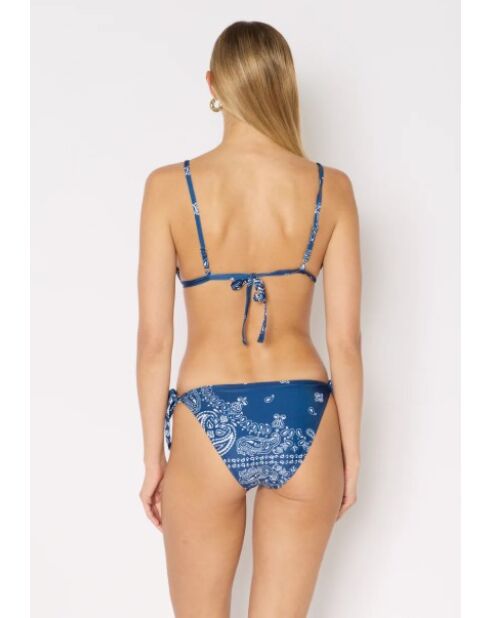 Bas de maillot de bain serena bandana bleu