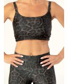 Brassière Alex panthère marron