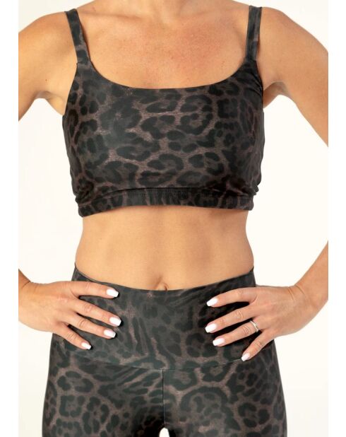 Brassière Alex panthère marron