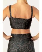 Brassière Alex panthère marron