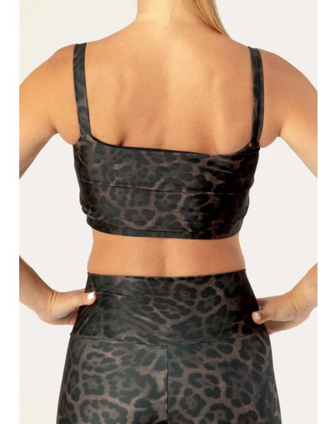 Brassière Alex panthère marron
