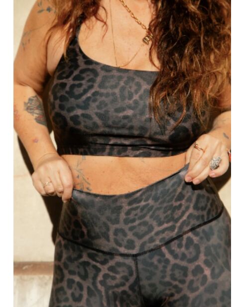 Brassière Alex panthère marron