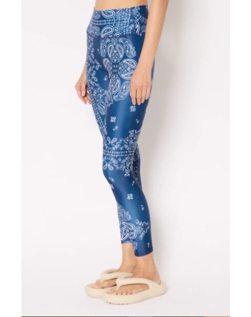 Legging Fleur bandana bleu