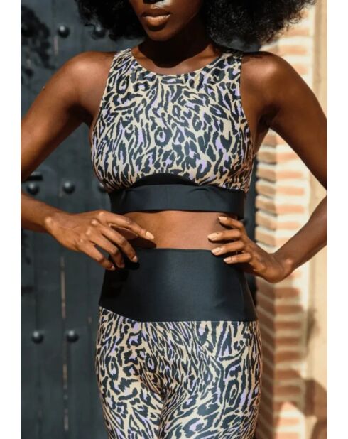 Brassière Elise chakra beige et violette