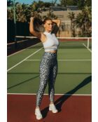 Legging Fleur chakra gris