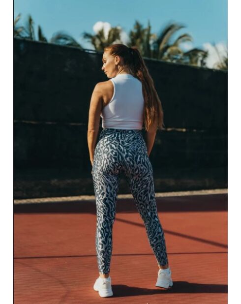 Legging Fleur chakra gris