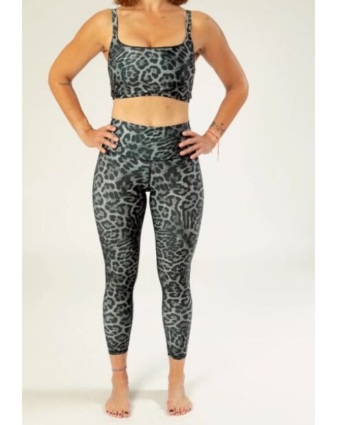 Legging Vanille panthère gris