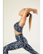 Legging Fleur chakra bleu et blanc