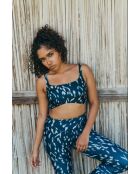 Legging Fleur chakra bleu et blanc