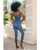 Legging Fleur chakra bleu et blanc