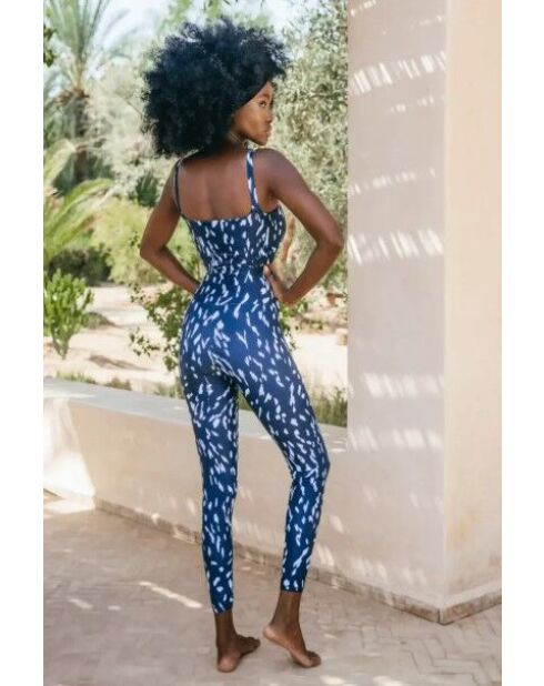 Legging Fleur chakra bleu et blanc