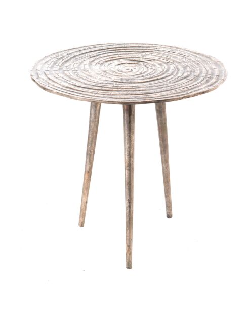 Bout de canapé Bao étain gris - 43x45 cm