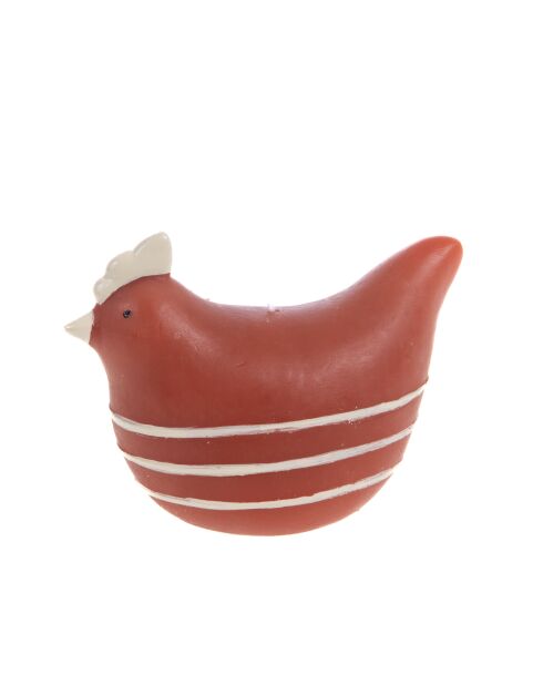 Hühnerkerze Terra, Höhe: rot, 10,50 x 7 cm