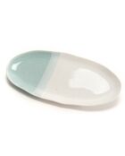 2 Plats ovales Égée blanc/bleu - 2.40x18 cm