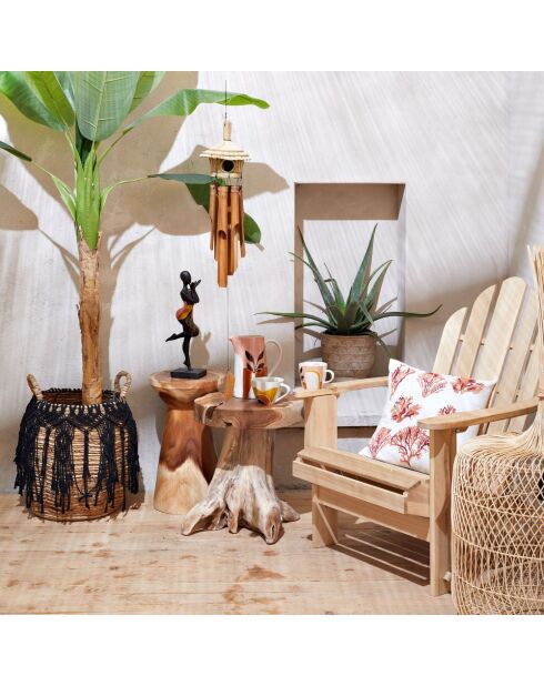 2 Tasses à thé Almeria blanc/multicolore - 8.50x15 cm