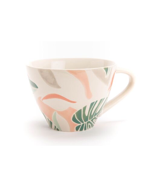  2 Tasses à thé Natureva blanc/multicolore - 11.50x8.50cm