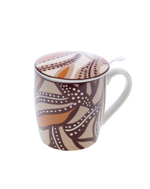 Coffret mug avec filtre Bettina marron