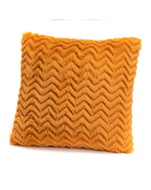 Kussen met gele curry en chevron - 40x40 cm