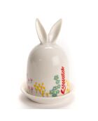 Orecchini a forma di coniglio color crema/avorio, 15,50 x 10,80 cm