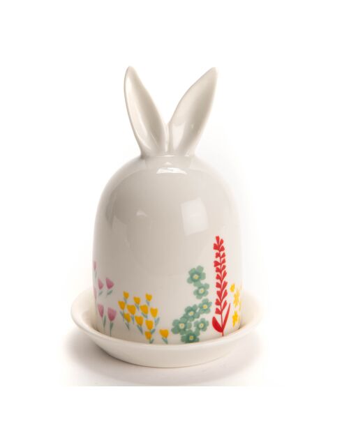 Orecchini a forma di coniglio color crema/avorio, 15,50 x 10,80 cm