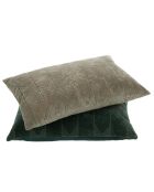 Set 2 coussins chevrons gris/vert- 40x60 cm