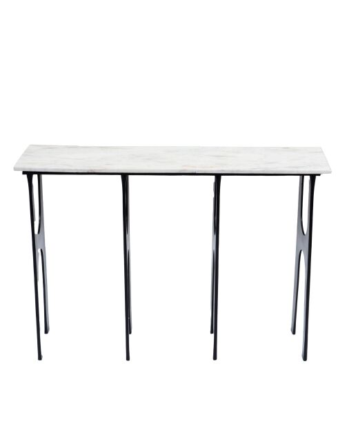 Console en marbre blanc ethnique - 80x120 cm