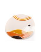 Plat 30 cm Almeria blanc/orange - 1x30 cm