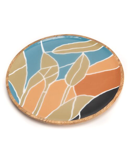  2 Plats ronds diamètre Serena multicolore - 1.50x25 cm