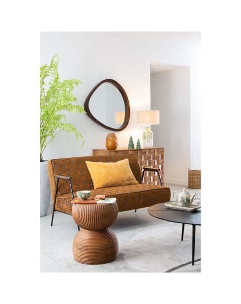 Set 2 coussins Refuge kaki/jaune - 40x60 cm