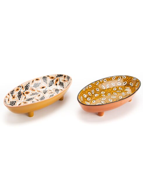 Casablanca 2-teiliger weißer Fußbecher - 6x24 cm