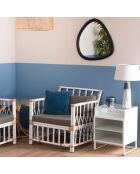 Bohemian spiegel in zwart kunstleer - 59,50x63 cm