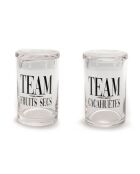 Set bonbonnière Team 2 pièces transparent / cristal - 16x10.50cm