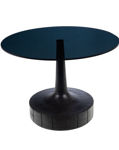 Bout de canapé verre B noir - 43x60 cm