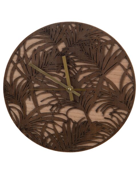 Reloj con forma de palmera marrón - 28 x 4,50 cm