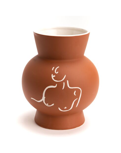 Terrakotta-Vasenbüste einer Frau braun - 20x16,50cm