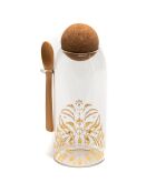 Barattolo portaoggetti Alix con cucchiaio trasparente/cristallo - 24x9 cm