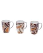 Set 3 mugs Bettina marron