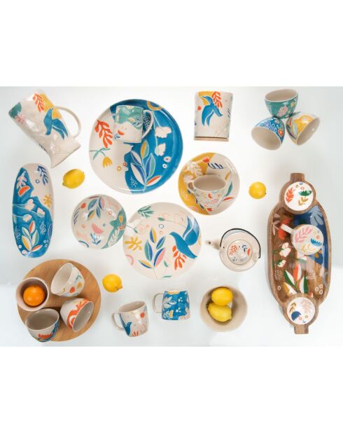 Enola mehrfarbiges luftdichtes Glas - 14,50 x 12 cm