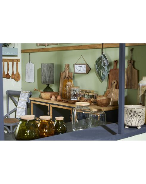 Set 2 groene bladdecoraties - 1x22 cm