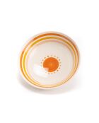 6 Assiettes creuses Almeria blanc/orange - 5.50x19 cm