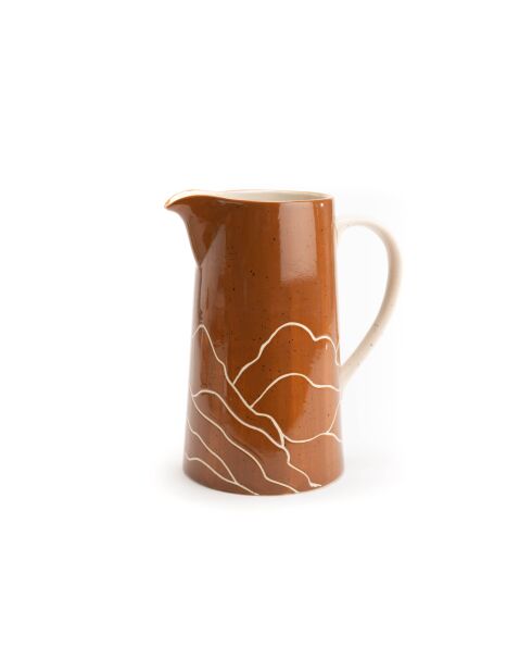 Pichet Sommets marron - 18.50x13 cm
