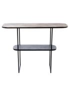 Console 2 niveaux droite gris - 86x116 cm