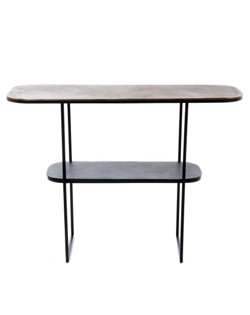 Console 2 niveaux droite gris - 86x116 cm